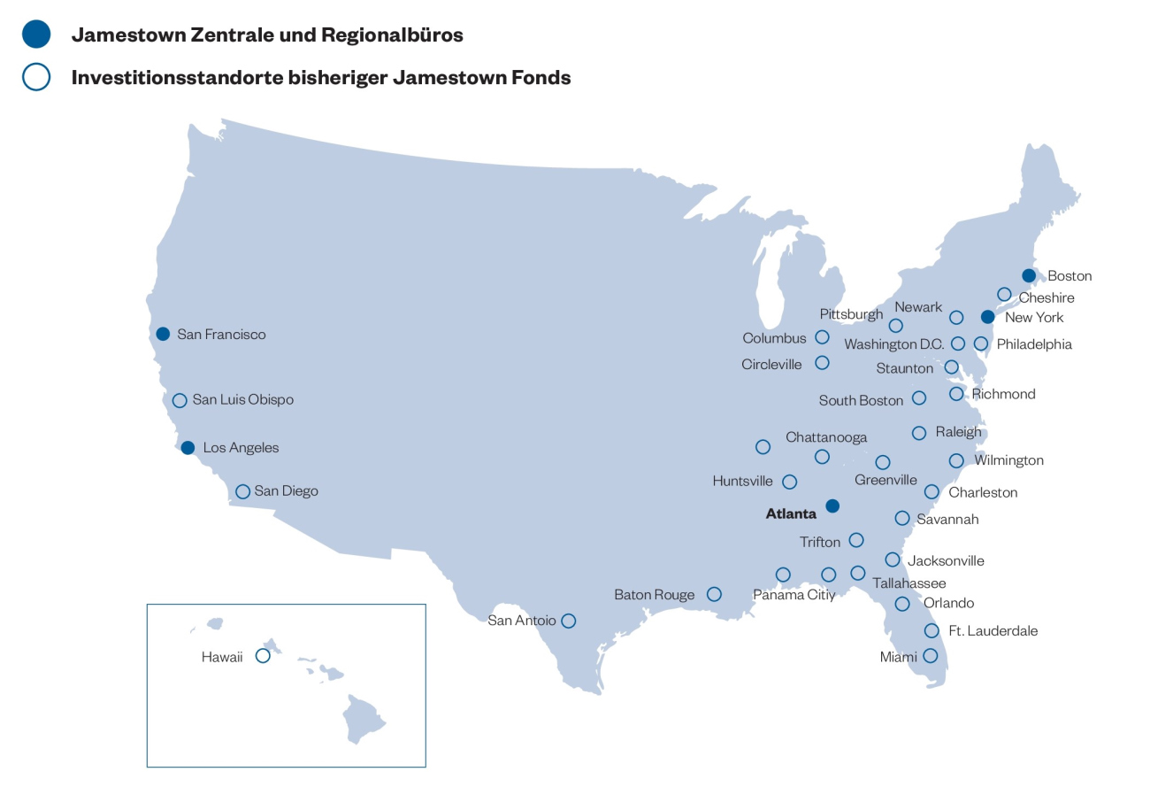 Jamestown Investitionsstandorte